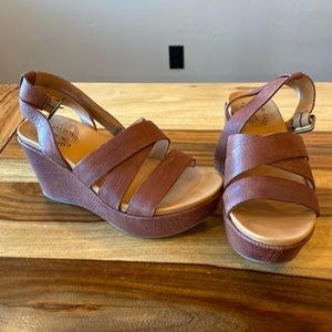 Kork-ease leather wedge sandal size 7